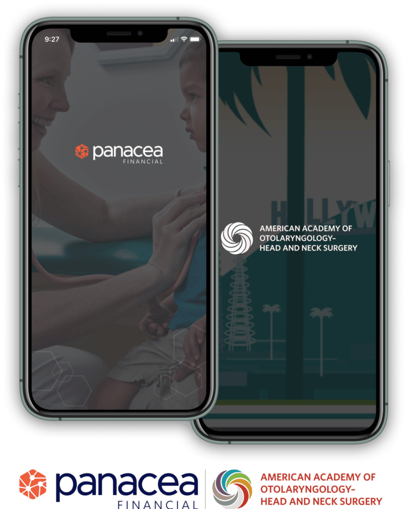 This is a picture of a phone with the Panacea logo on it.